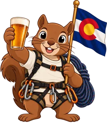 Shadrach the squirrel, dressed up for Colorado