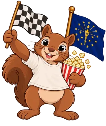 Shadrach the squirrel, dressed up for Indiana