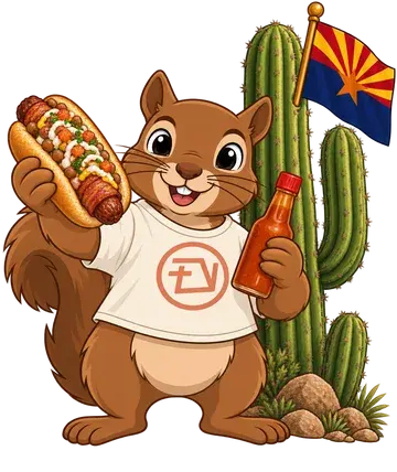 Shadrach the squirrel, dressed up for Arizona