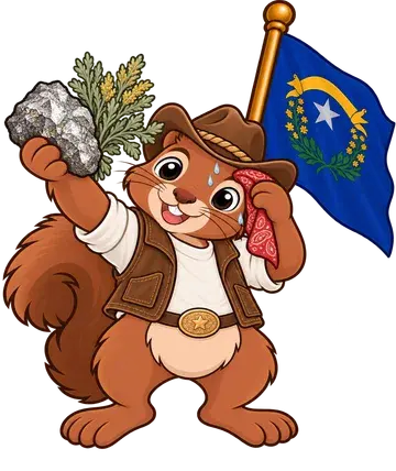 Shadrach the squirrel, dressed up for Nevada